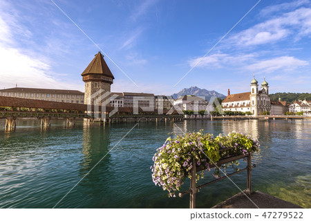 Lucerne (Luzern) Switzerland, skyline at old town 47279522