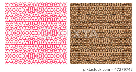 Seamless geometric pattern in Islamic style vector 47279742