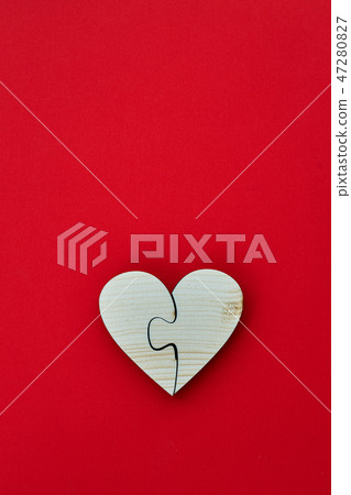 Heart shape wood for Valentine's Day Heart shape wood for Valentine's Day 47280827