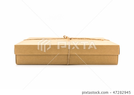 Brown paper box, tied with string Brown paper box, tied with string 47282945