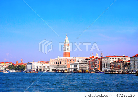 Waterfront view at Doge's Palace, Venice, Italy 47283129