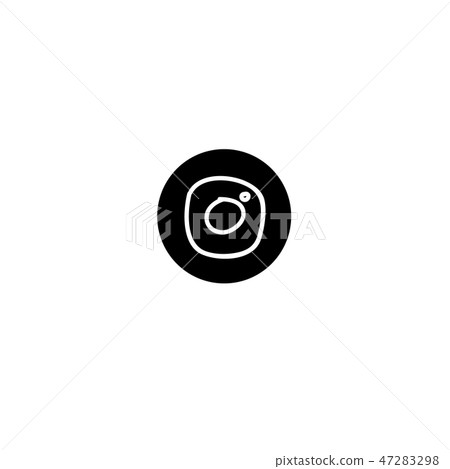 White hand drawn camera icon 47283298