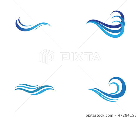 wave water logo beach vector 47284155