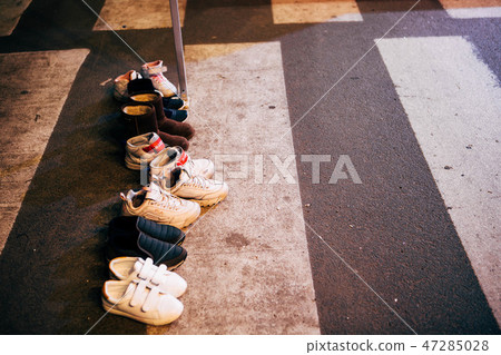 Shoes, pedestrian crossing, street, street Shoes, pedestrian crossing, street, street 47285028