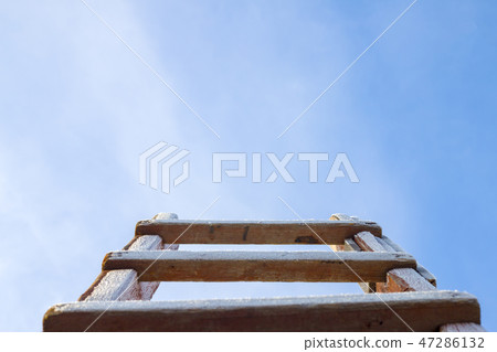 winter stairs in sky winter stairs in sky 47286132