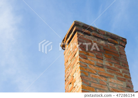 old chimney blue clear sky old chimney blue clear sky 47286134
