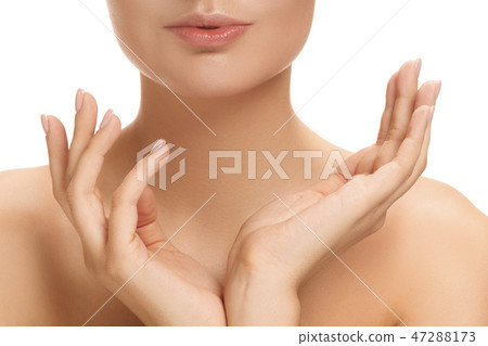 Beautiful Girl face. Perfect skin 47288173