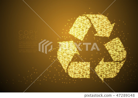 Abstract Shiny Bokeh star pattern Recycle sign Abstract Shiny Bokeh star pattern Recycle sign 47289148