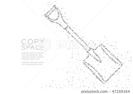 Abstract Geometric Square box pixel pattern Shovel Abstract Geometric Square box pixel pattern Shovel 47289164