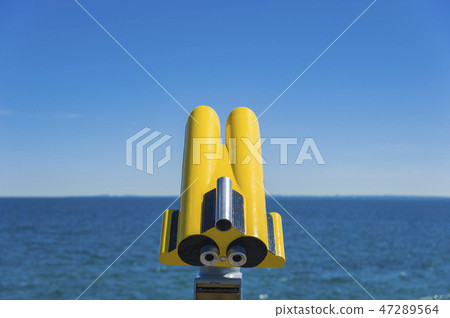 Binocular on the pier in Groemitz 47289564