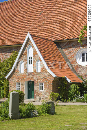 Facade of the church Saint Juergen in Grube 47289603