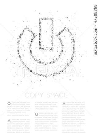 Abstract Geometric Circle dot pattern Power sign 47289769