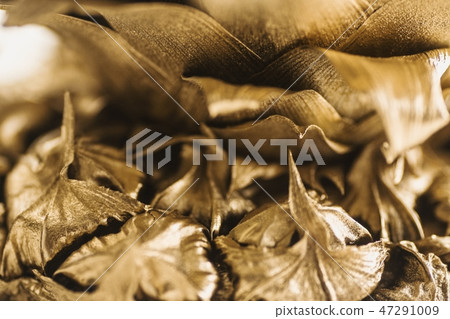 Creative design made of gold pineapple, abstract background macro Creative design made of gold pineapple, abstract background macro 47291009
