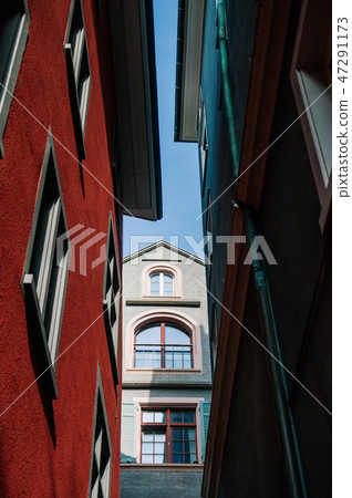 Old vintage buildings in Zurich Old town Altstadt Old vintage buildings in Zurich Old town Altstadt 47291173