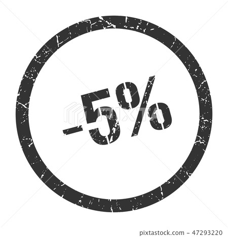 -5% stamp - Stock Illustration [47293220] - PIXTA