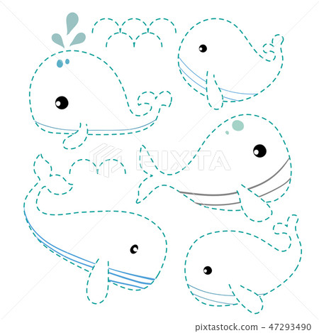 whale worksheet vector design 47293490