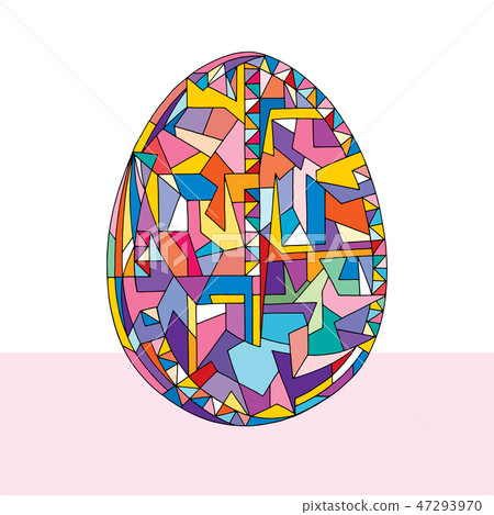 Easter egg vector illustration. Hand drawn object Easter egg vector illustration. Hand drawn object 47293970