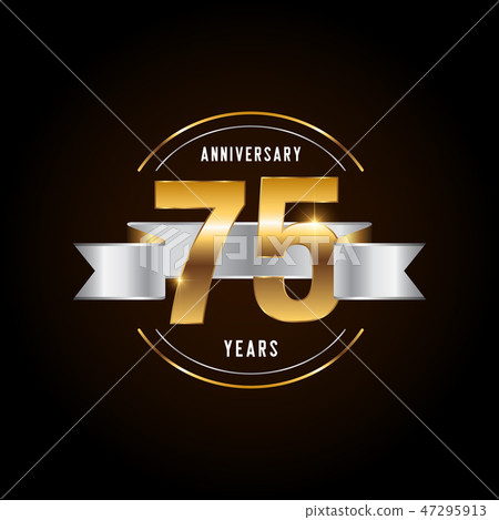 75 years anniversary celebration logotype. 75 years anniversary celebration logotype. 47295913