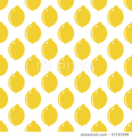 Lemon whole fruit seamless art on white pattern background Lemon whole fruit seamless art on white pattern background 47295996