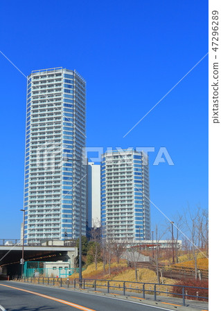 [Tokyo] Futako Tamagawa Tower Mansion under fine weather 47296289