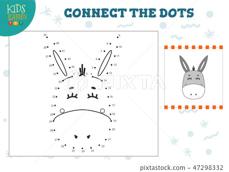 Connect the dots kids game vector illustration 47298332