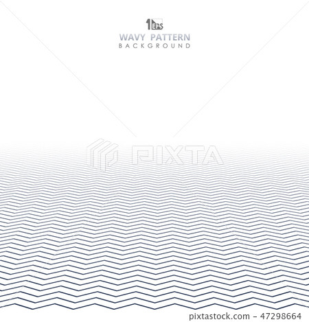 Abstract blue wavy pattern line of geometric. 47298664