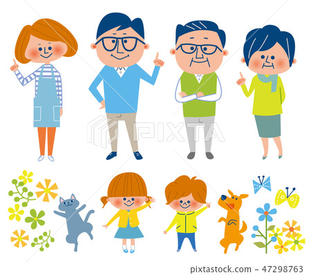 Family of 6 and Pet Single 47298763