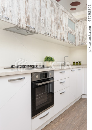 Modern white kitchen interior Modern white kitchen interior 47298801