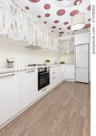 Modern white kitchen interior 47298802