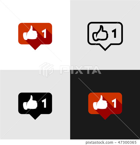 Like hand notification counter 47300365