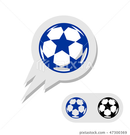 Football soccer ball with stars logo Football soccer ball with stars logo 47300369