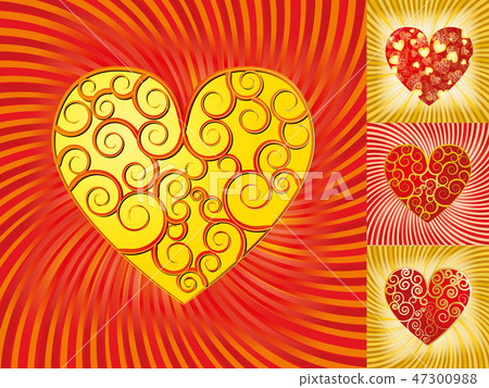 Valentine cards with hearts Valentine cards with hearts 47300988