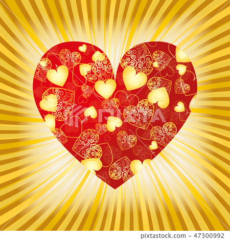 Valentine card with heart Valentine card with heart 47300992
