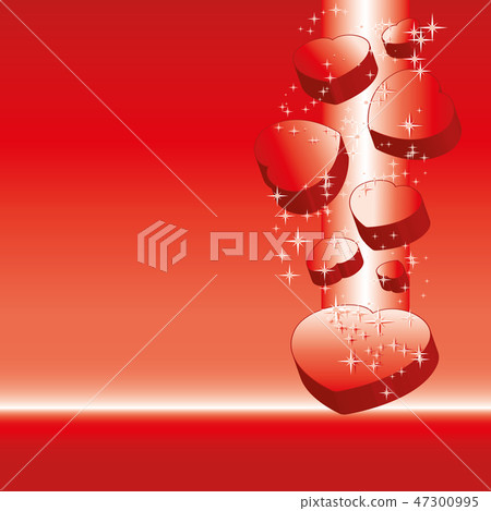 Red valentine card with hearts Red valentine card with hearts 47300995