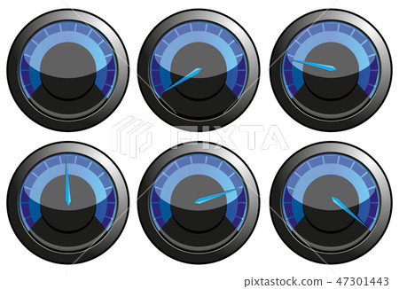 Blue speedometers 47301443