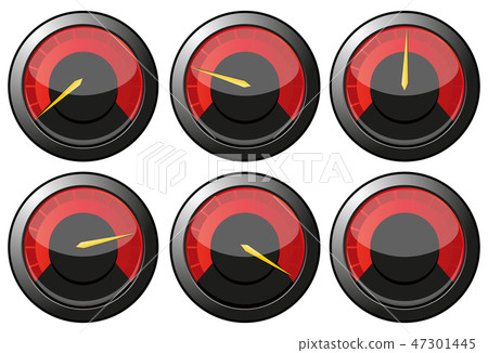 Red speedometers 47301445