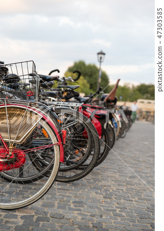 Parking for bicycles on the street. Regensburg Parking for bicycles on the street. Regensburg 47303585
