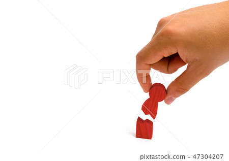 The hand collects the broken human figure 47304207
