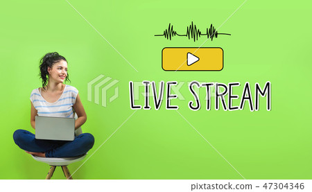 Live stream with young woman 47304346