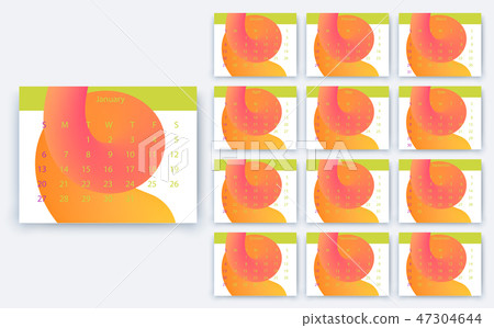 simple calendar 2019 yesr, Stock vector design eps10. 47304644
