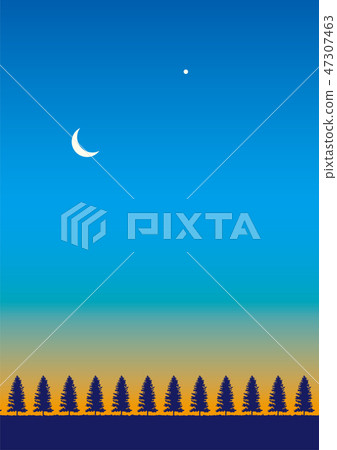 Moon and Venus Moon and Venus 47307463