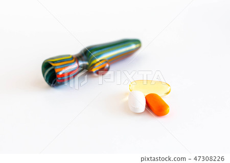 Concept of medical marijuana as alternative to pills 47308226