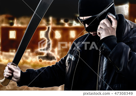 bandit talking on the phone bandit talking on the phone 47308349