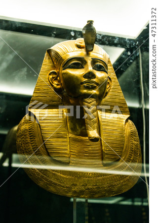CAIRO, EGYPT 25.05.2018 Pharao Mask in Egyptian Museum Cairo main attraction CAIRO, EGYPT 25.05.2018 Pharao Mask in Egyptian Museum Cairo main attraction 47311372