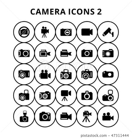 Camera Icons - Stock Illustration [47311444] - PIXTA