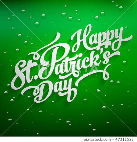 Saint Patrick's day lettering poster template Saint Patrick's day lettering poster template 47311582