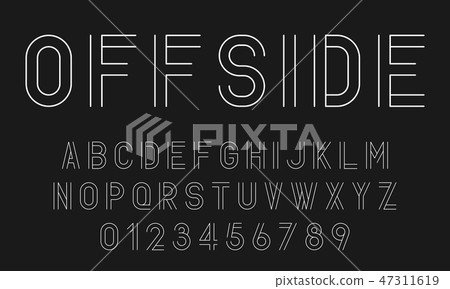 Set of alphabets fonts modern abstract design - Stock Illustration ...