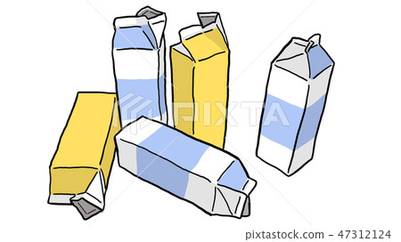 Scattered milk carton 47312124
