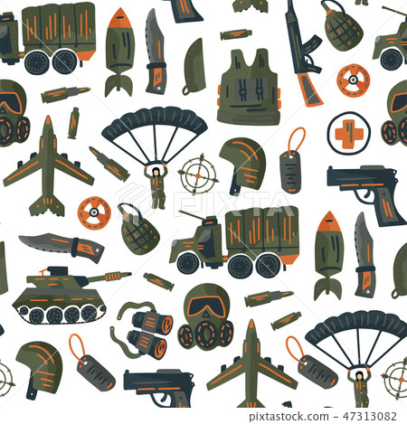 Military and army vector seamless pattern. Military and army vector seamless pattern. 47313082