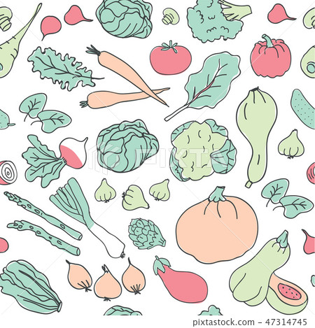 Healthy keto food vector seamless pattern Healthy keto food vector seamless pattern 47314745